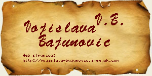 Vojislava Bajunović vizit kartica